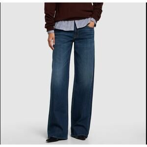 MOTHER Down Low Spinner Heel Jeans Digital Underground Wide Leg 32 NWT